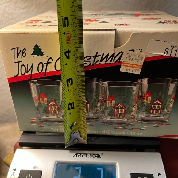 Jamestown, The Joy of Christmas, 14oz Glassware, Old Fashioned, Set of 4 60s - Picture 5 of 14